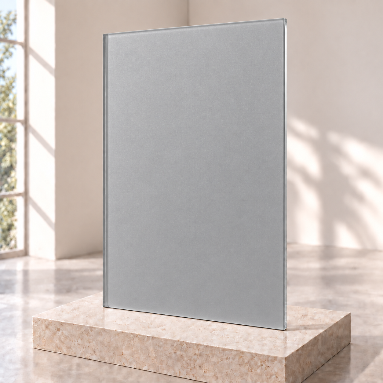 Мателак 9006 RAL (AGC) — Серый металлик, матовая поверхность, 4 мм
