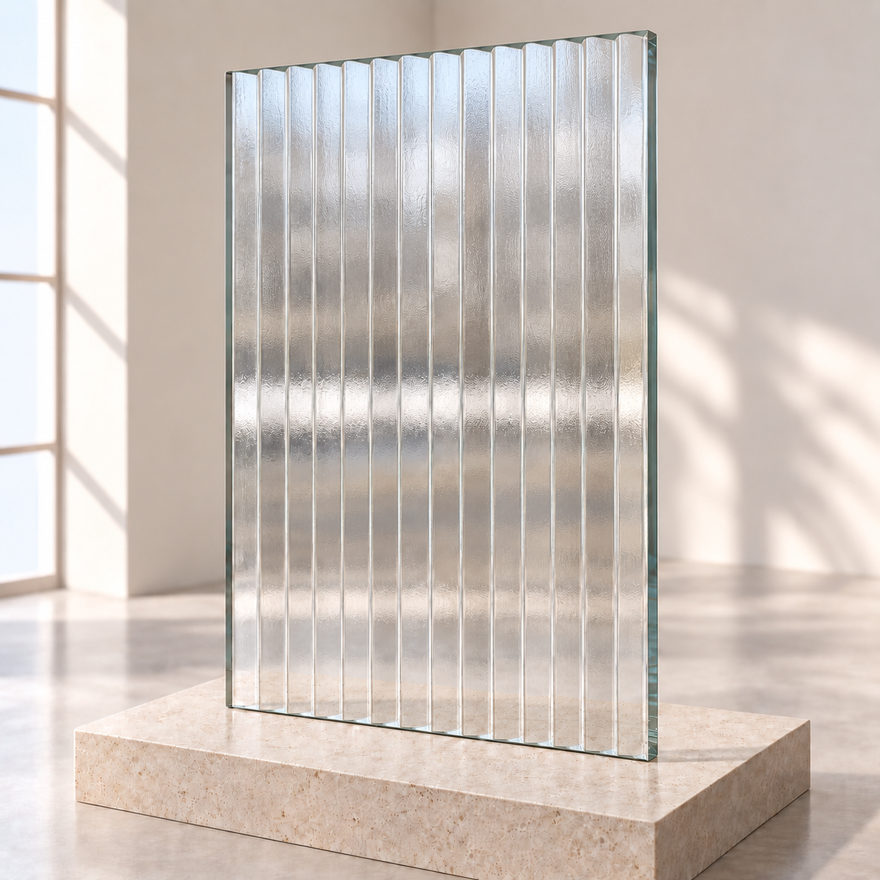 Рифлёное стекло Raywall 90T — визуализация материала