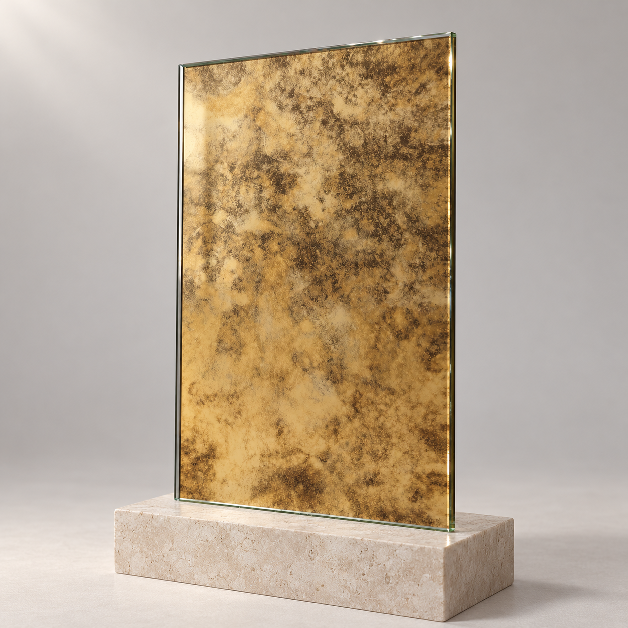 Состаренное зеркало K-1 Gold — образец 100 × 150 мм